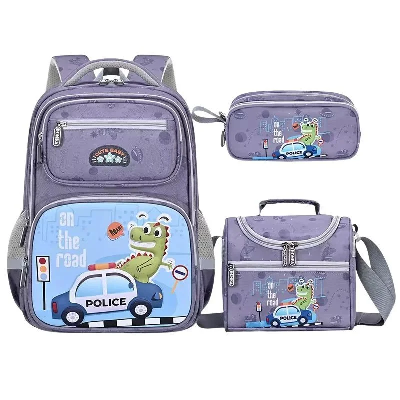 کوله پشتی دایناسور به همراه ظرف غذا و جامدادی